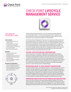 Lifecycle Management Service Datasheet