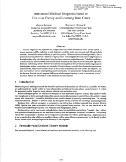 Automated Medical Diagnosis Based on Decision Theory