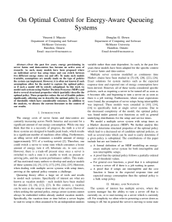 On Optimal Control for Energy