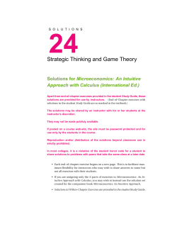 Strategic Thinking and Game Theory
