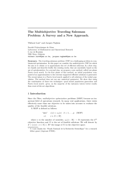 The Multiobjective Traveling Salesman Problem: A Survey and