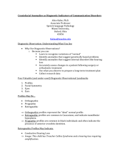 Down-slanting Palpebral Fissures - Kansas Speech