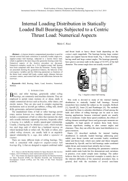 Internal Loading Distribution in Statically Loaded Ball Bearings