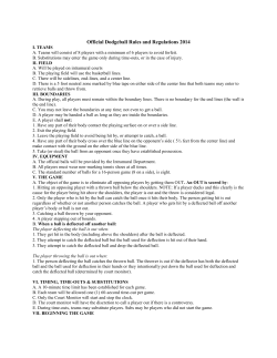 Official Dodgeball Rules and Regulations 2014