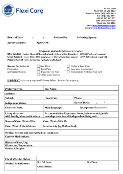 south east hacc network podiatry project