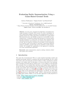 Evaluating Entity Summarization Using a Game-Based