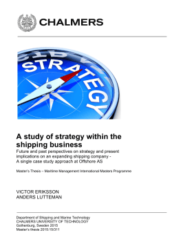 A study of strategy within the shipping business
