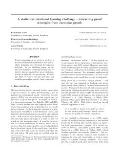 A statistical relational learning challenge – extracting proof
