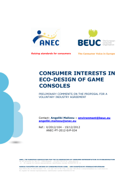 Consumer interests in eco-design of games consoles