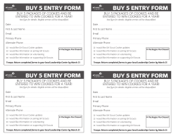 Buy 5 and Win Entry Form 2017