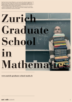 Flyer - Zurich Graduate School in Mathematics