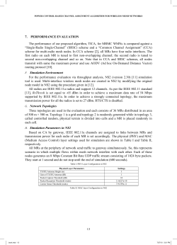 7. PERFORMANCE EVALUATION The performance of our proposed