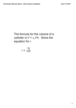 Final Exam Review Game - with answers.notebook