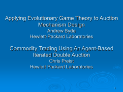 Applying Evolutionary Game Theory to Auction Mechanism Design
