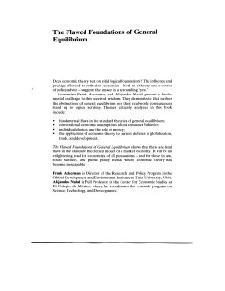 The Flawed Foundations of General Equilibrium