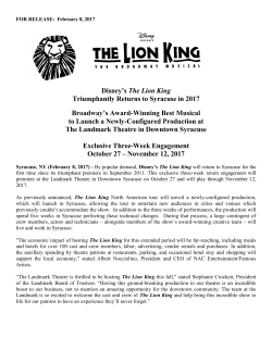 Disney`s The Lion King Triumphantly Returns to