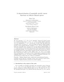 A characterization of essentially strictly convex functions on reflexive