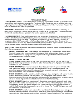 tournament rules - The Tournament Center