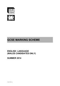 GCSE ENGLISH LANGUAGE (WALES) MARK