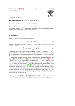 Stable solutions of &minus; u = f (u) in R