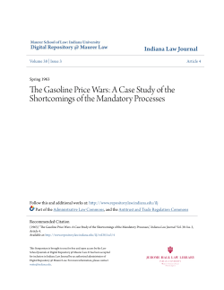 The Gasoline Price Wars - Digital Repository @ Maurer Law