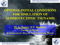 OPTIMAL INITIAL CONDITIONS FOR SIMULATION OF
