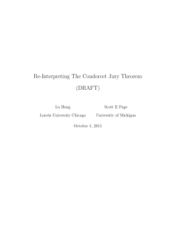 Re-Interpreting The Condorcet Jury Theorem