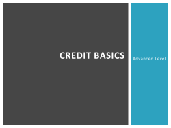 Credit Basics PPT