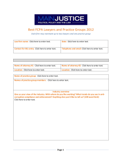 Nomination Form_Best FCPA Lawyers of 2012