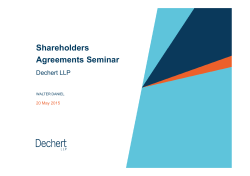 Shareholders Agreements Seminar