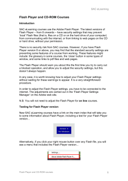 About Flash Player settings