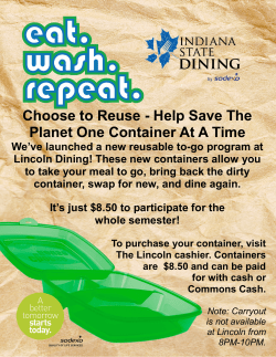 Choose to Reuse - Help Save The Planet One Container At A Time
