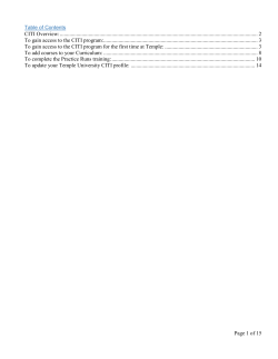 CITI instructions - Temple University
