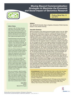 Moving Beyond Commercialization: Strategies to Maximize