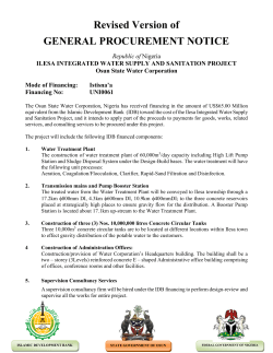 Revised Version of GENERAL PROCUREMENT NOTICE