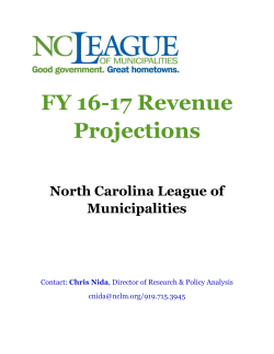 FY 16-17 Revenue Projections - North Carolina League of