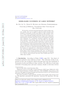 Model-based clustering of large networks