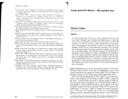 Actor-network theory-the market test