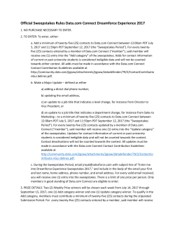 Official Sweepstakes Rules Data.com Connect