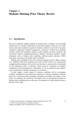 Hedonic Housing Price Theory Review