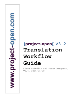 Translation Workflow Overview