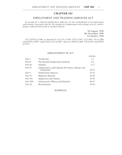 chapter 343 employment and training services act
