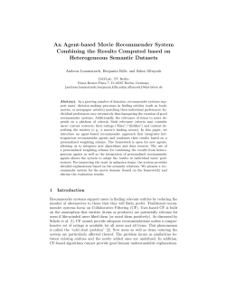 An Agent-based Movie Recommender System - DAI