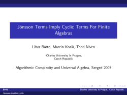 Jónsson Terms Imply Cyclic Terms For Finite Algebras