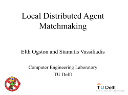 Local Distributed Agent Matchmaking