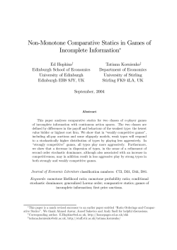 Non-Monotone Comparative Statics in Games of Incomplete