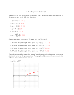 In-class Assignment: Section 3.5 Suppose (-2,3) is