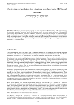 Construction and application of an educational game based