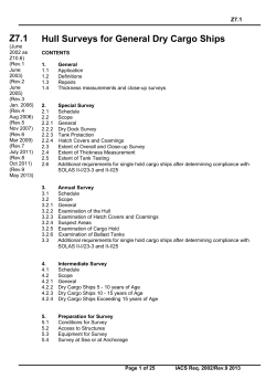 Hull Surveys for General Dry Cargo Ships