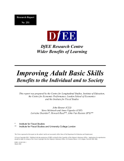 Estimates of the Impact of Improvements in Basic Skills on